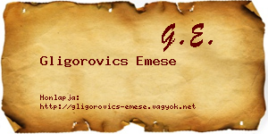 Gligorovics Emese névjegykártya