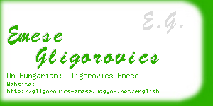 emese gligorovics business card
